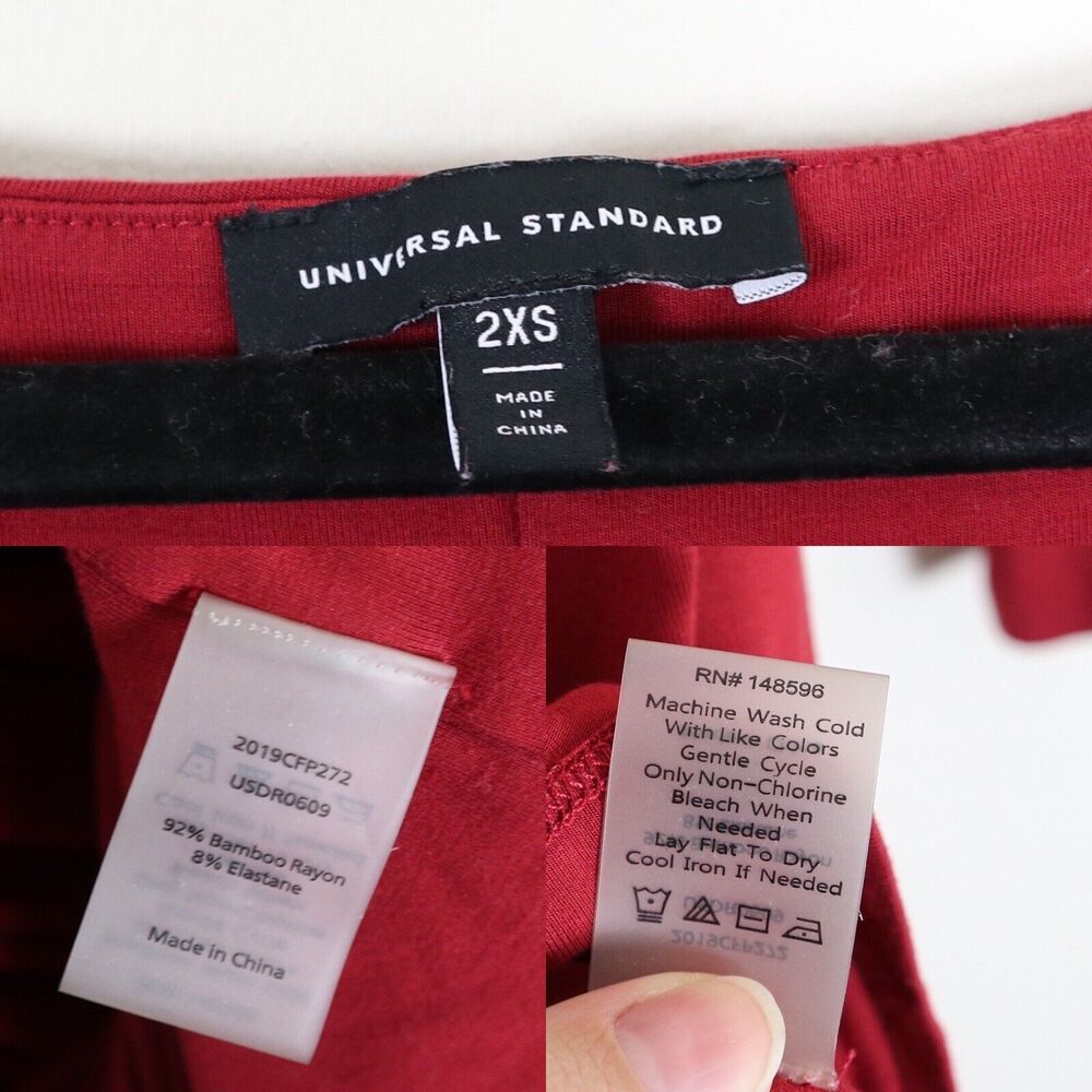Universal Standard Size 6/8 Simone Ruched Bamboo Jersey Maxi Dress Red - Picture 4 of 12